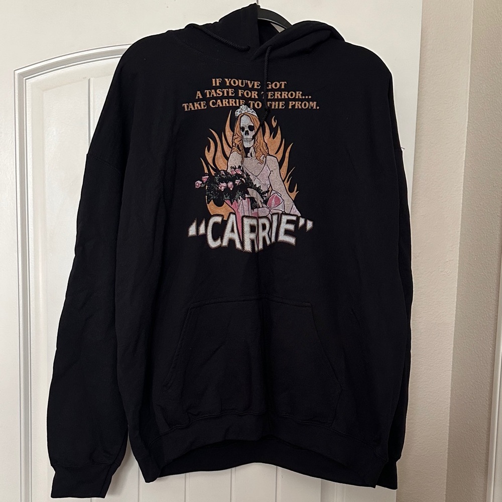 Gildan Black Horror Graphic Hoodie